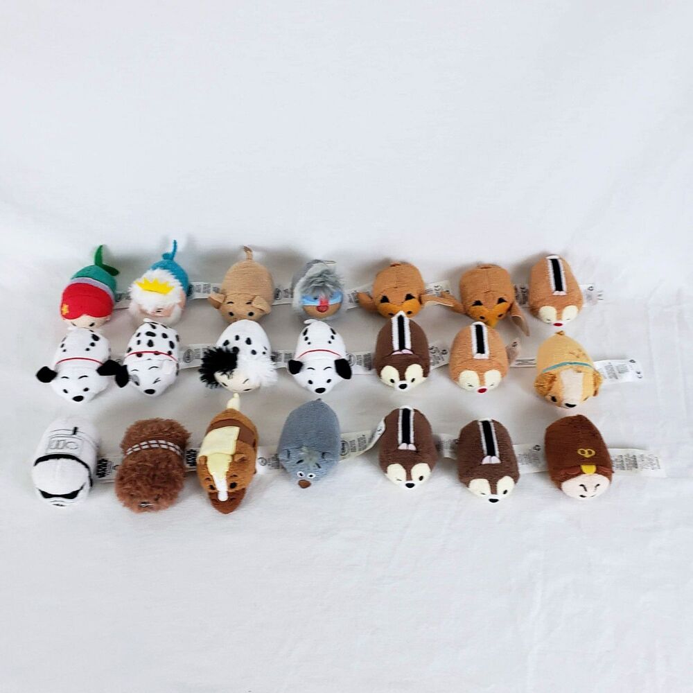 Disney Tsum Tsum Mixed Lot Dalmatians Lion King Little Mermaid Chipmunks